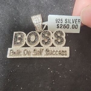 925 Silver "Boss" Pendant with Swarovski Crystals